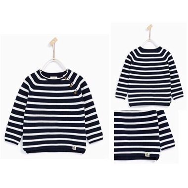 Áo len kẻ ZARA bé trai - kẻ xanh Navy Áo len kẻ ZARA bé trai - kẻ xanh Navy