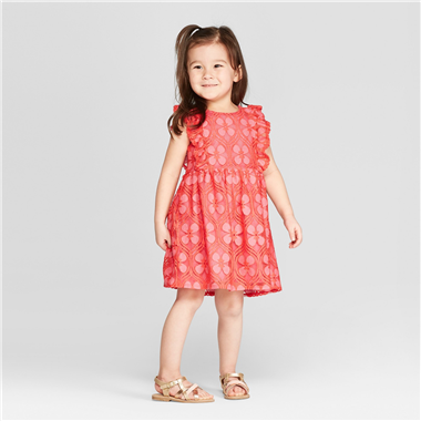 Váy Genuine Kids - ren đỏ hông Váy Genuine Kids - ren đỏ hông