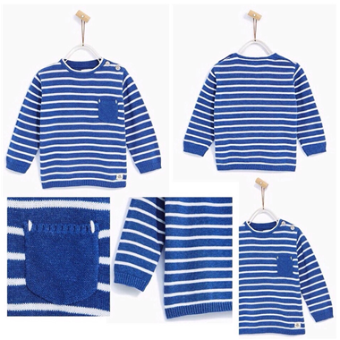 Áo len kẻ ZARA bé trai - kẻ xanh dương Áo len kẻ ZARA bé trai - kẻ xanh dương