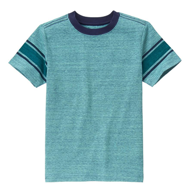 Áo thun Gymboree - Xanh đậm tay kẻ Áo thun Gymboree - Xanh đậm tay kẻ