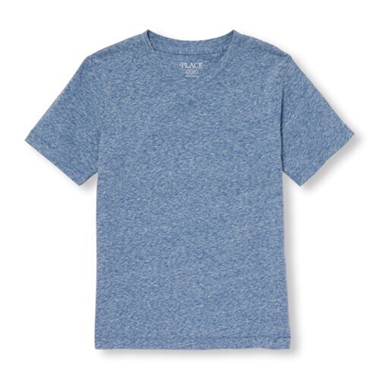 Áo thun Cổ tim Place - Xanh Jean Áo thun Cổ tim Place - Xanh Jean