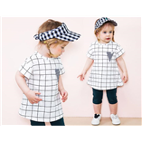 Thời trang trẻ em : Set áo váy + legging Pimpollo siêu cưng - quần Xanh đen
